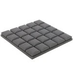 Naścienny dekoracyjny panel akustyczny szary o grubości 5 cm