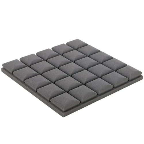 Naścienny dekoracyjny panel akustyczny szary o grubości 5 cm