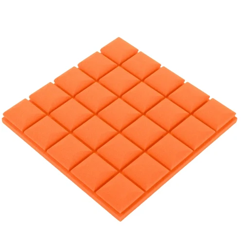 Bitmat PU Kostka Wypukła w kolorze pomarańczowym 50×50×5 cm