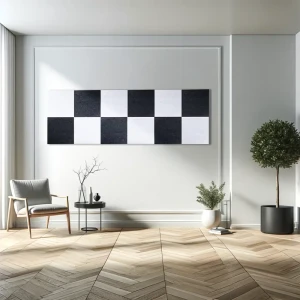 Panel akustyczny poliestrowy 50×50 cm ozdobny biały i czarny 2 i 4 cm – zdjęcie 7