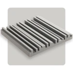 Panel akustyczny 7 cm, profil Equalizer, jasnoszary