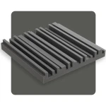 Szary panel poliuretanowy z pianki Bitmat AF-25 w kształcie equalizera
