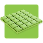 Dekoracyjny panel akustyczny 5 cm, Kostka Wypukła, jasnozielona