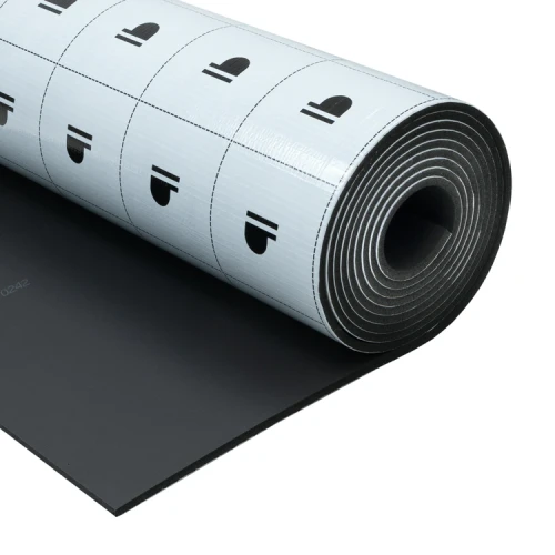 Samoprzylepna pianka wygłuszająca 50×100 cm mata kauczukowa Bitmat K13s 13 mm grubości