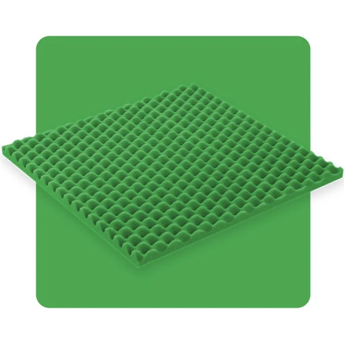 Ciemnozielony panel akustyczny Bitmat PU Fala w grubości 3 cm