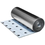 Rozwinięty fragment pianki z widoczną powłoką aluminiową