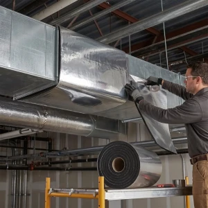Samoprzylepna pianka kauczukowa izolacyjna z niesieciowaną folią aluminiową 100x100 cm  – zdjęcie 6