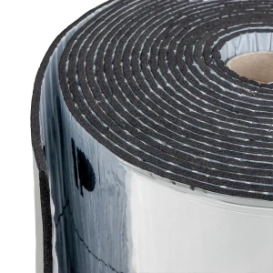 Samoprzylepna pianka kauczukowa izolacyjna z niesieciowaną folią aluminiową 100x100 cm  – zdjęcie 2