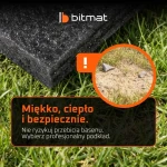 osłona pod basen przed kamieniami szklem