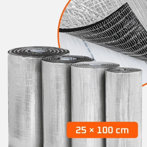 Samoprzylepna pianka kauczukowa z aluminium do izolacji termicznej i akustycznej