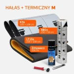 Zestaw izolacji termicznej maski w rozmiarze M, wariant wyposażony w maty LT15 oraz narzędzia do aplikacji.
