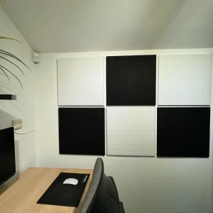 Panel akustyczny poliestrowy 50×50 cm ozdobny biały i czarny 2 i 4 cm – zdjęcie 5