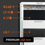 zestaw stelazowy premium do wygluszania sciany 102 mm