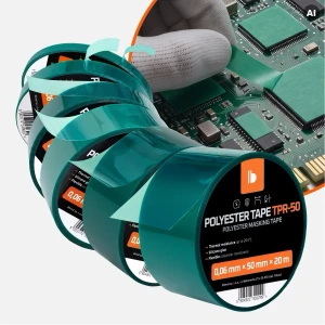  Zielona taśma poliestrowa PET wysokotemperaturowa 220°C do lakierowania proszkowego i elektroniki – zdjęcie 23