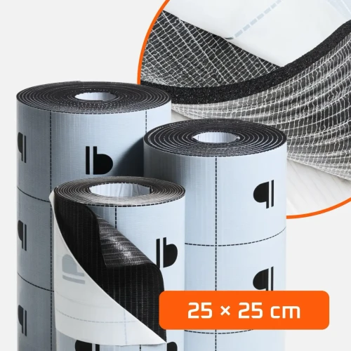 Pianka kauczukowa izolującą dwustronnie klejąca 25×25 cm do wygłuszania termoizolacji i amortyzacji drgań