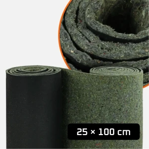 Czarny filc z włókniną wygłuszenie maski samochodu 15mm 25x100 cm z rolki – zdjęcie 17