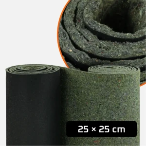 Filc z czarną włókniną Bitmat FW do wygłuszania komory silnika 15mm grubości 25x25 cm – zdjęcie 22