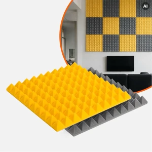 Panele akustyczne dekoracyjne Bitmat Piramidka 300×100cm o grubości 5 cm – zdjęcie 33