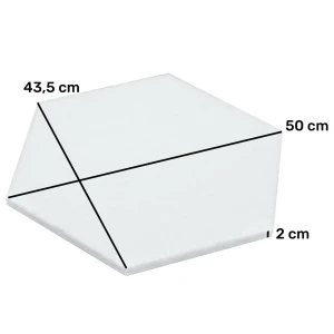 Panel akustyczny poliestrowy w kształcie heksagonów biały 2 i 4 cm  – zdjęcie 27