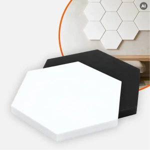 Panel akustyczny poliestrowy w kształcie heksagonów biały 2 i 4 cm  – zdjęcie 39