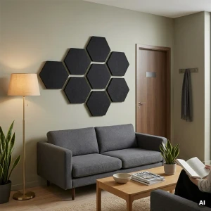 Panel akustyczny poliestrowy w kształcie heksagonów biały 2 i 4 cm  – zdjęcie 18