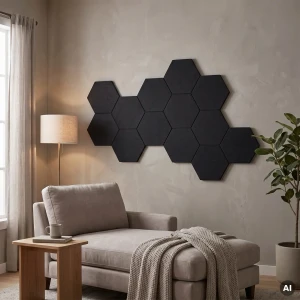 Panel akustyczny poliestrowy w kształcie heksagonów biały 2 i 4 cm  – zdjęcie 22