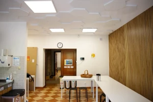Panel akustyczny poliestrowy w kształcie heksagonów biały 2 i 4 cm  – zdjęcie 2