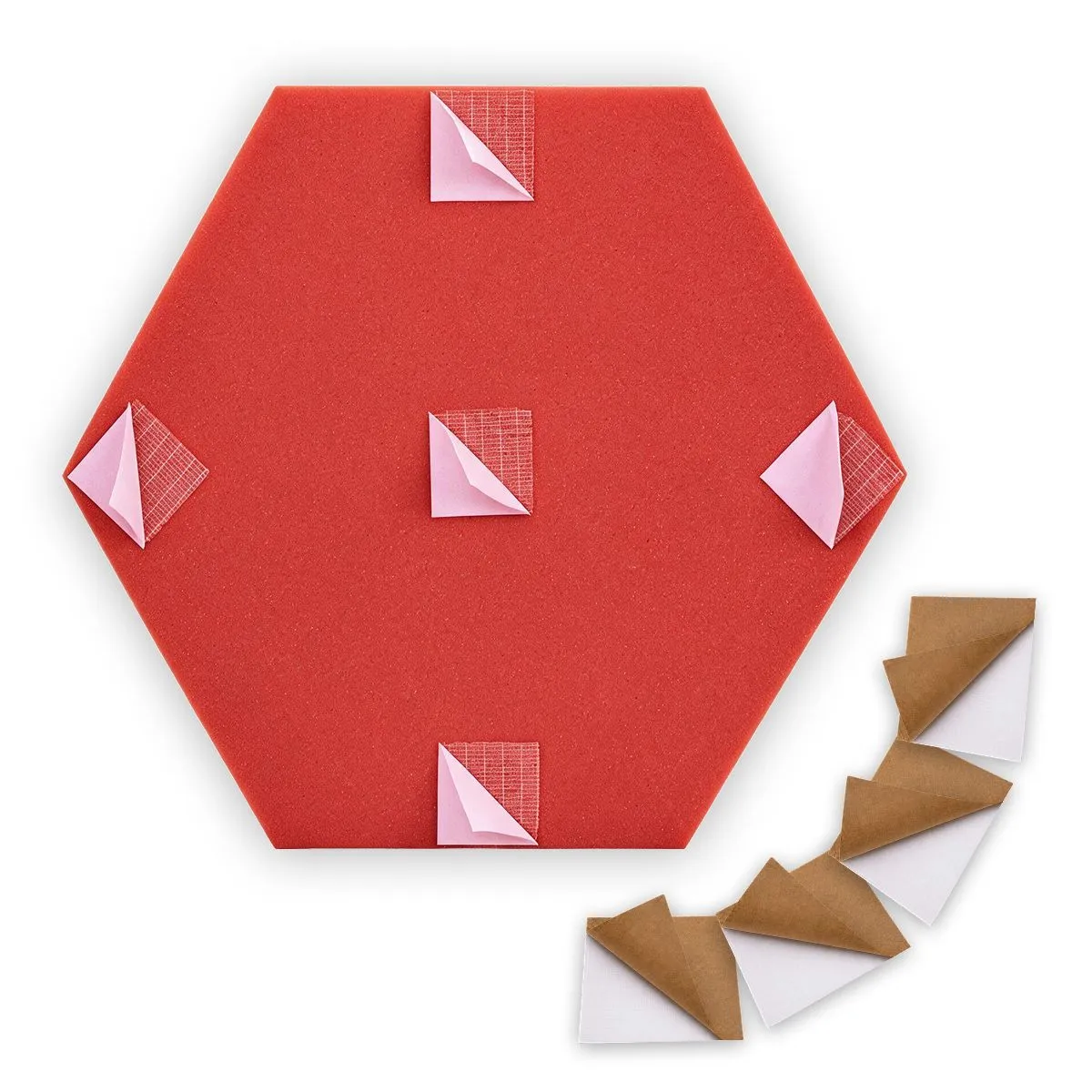 Prosty montaż paneli akustycznych Hexagon na ścianie